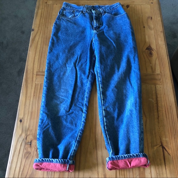L.L. Bean Jeans Ll Bean Flannel Lined Mom Jeans Poshmark